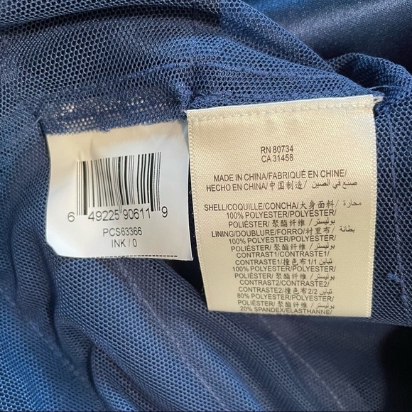 Bcbgmaxazria Blue Satin Mini Sleeveless Cocktail Dress 0 - Picture 6 of 7